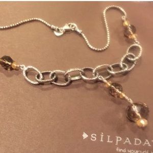 Silpada Sterling stone necklace EUC